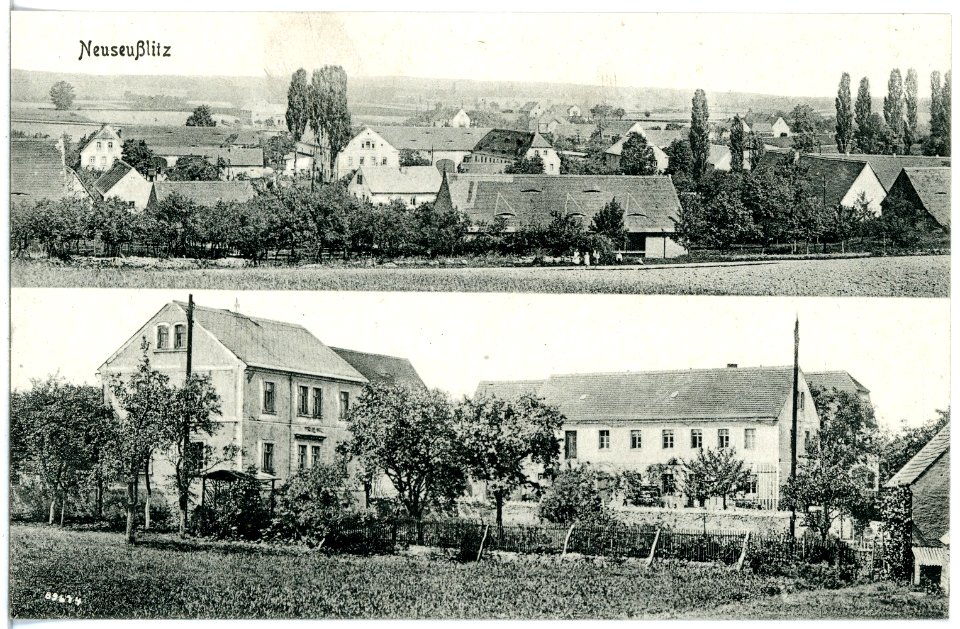 20598-Neuseußlitz-1917-Blick auf Neuseußlitz-Brück & Sohn Kunstverlag