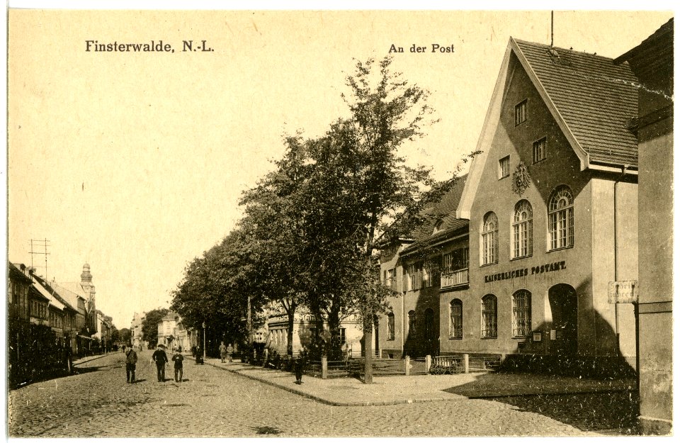 20692-Finsterwalde-1917-An der Post-Brück & Sohn Kunstverlag