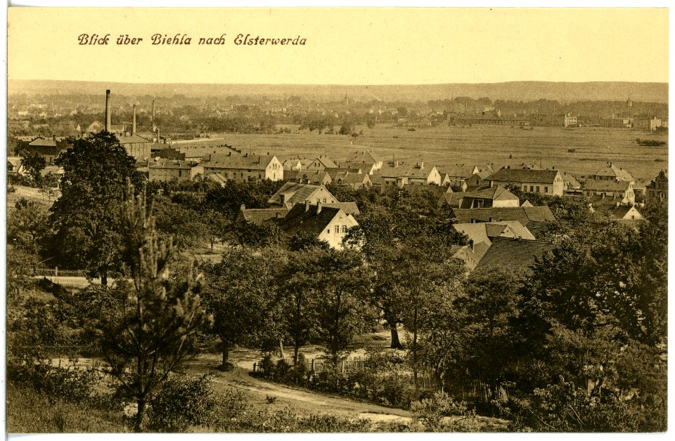 20835-Elsterwerda-1918-Blick über Biehla nach Elsterwerda-Brück & Sohn Kunstverlag