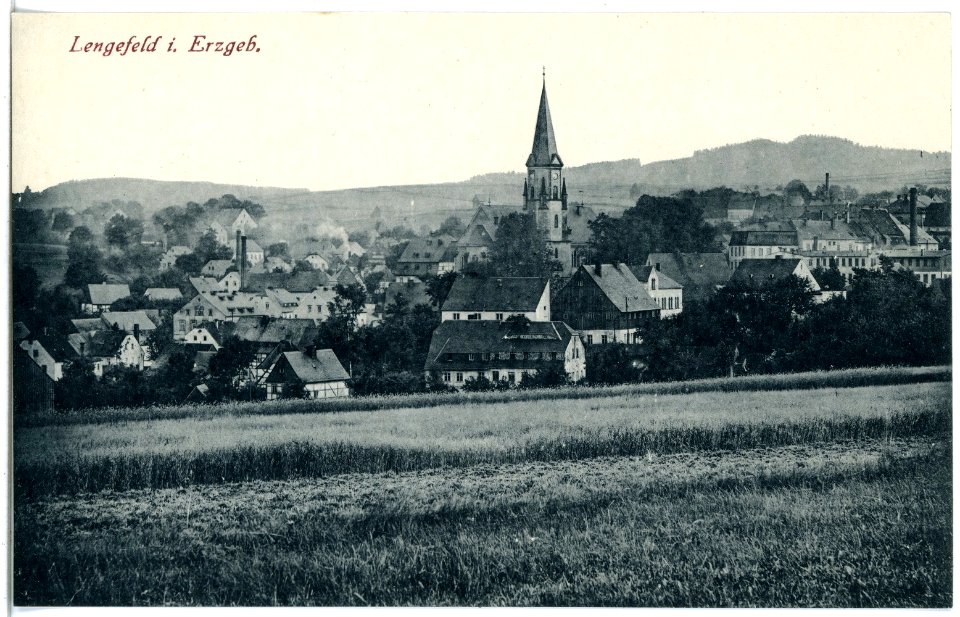21075-Lengefeld-1918-Blick auf Lengefeld-Brück & Sohn Kunstverlag