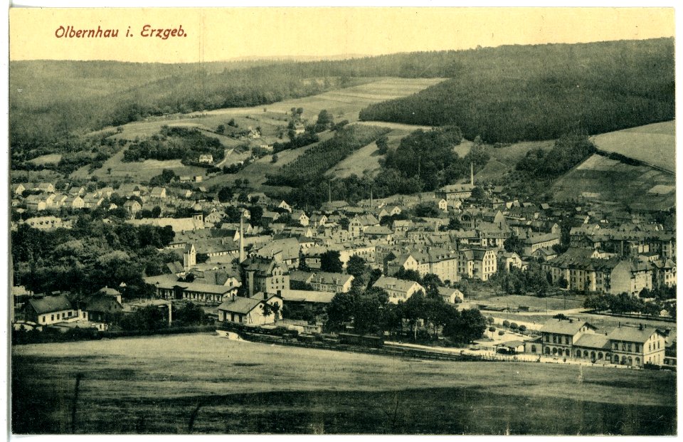 21142-Olbernhau-1919-Blick auf Olbernhau-Brück & Sohn Kunstverlag