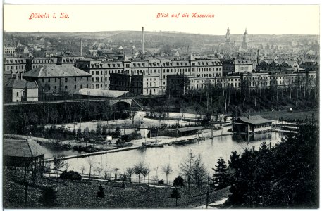 18885-Döbeln-1915-Blick auf die Kasernen-Brück & Sohn Kunstverlag