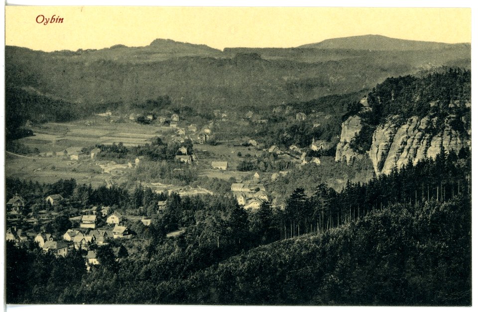 21308-Oybin-1919-Blick auf Oybin-Brück & Sohn Kunstverlag