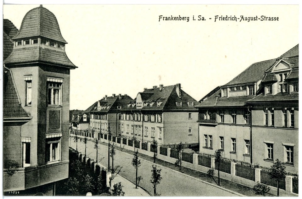 20661-Frankenberg-1917-Friedrich-August-Straße-Brück & Sohn Kunstverlag