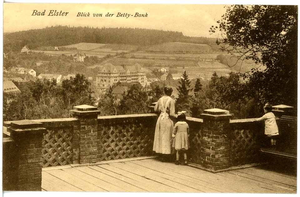 20582-Bad Elster-1917-Blick auf Bad Elster von der Betty-Bank-Brück & Sohn Kunstverlag