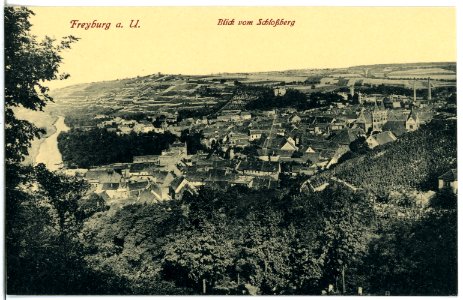 21202-Freyburg - Unstr.-1919-Blick vom Schloßberg auf Freyburg-Brück & Sohn Kunstverlag