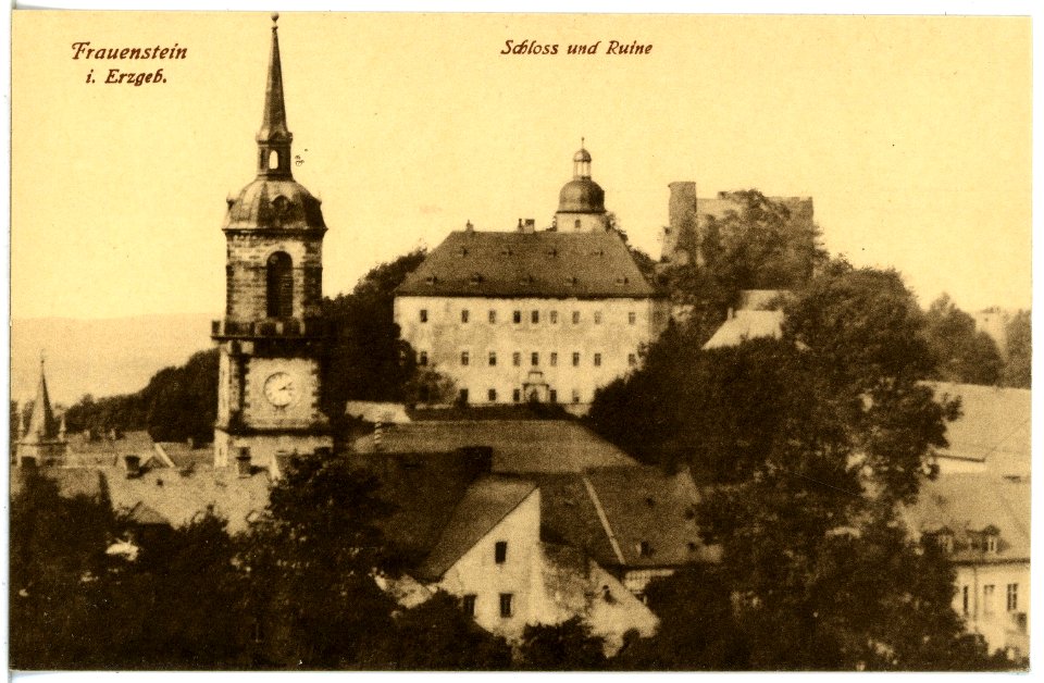 21018-Frauenstein-1918-Schloß und Ruine-Brück & Sohn Kunstverlag
