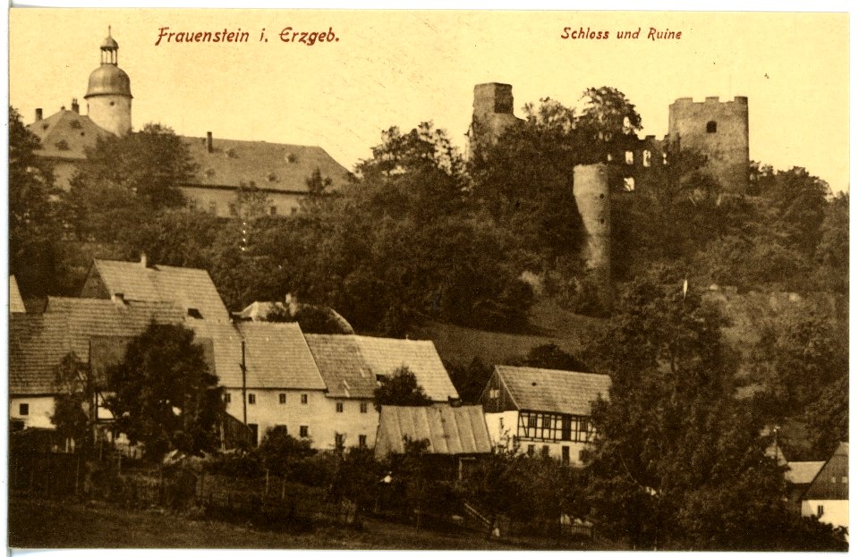 21026-Frauenstein-1918-Schloß und Ruine-Brück & Sohn Kunstverlag