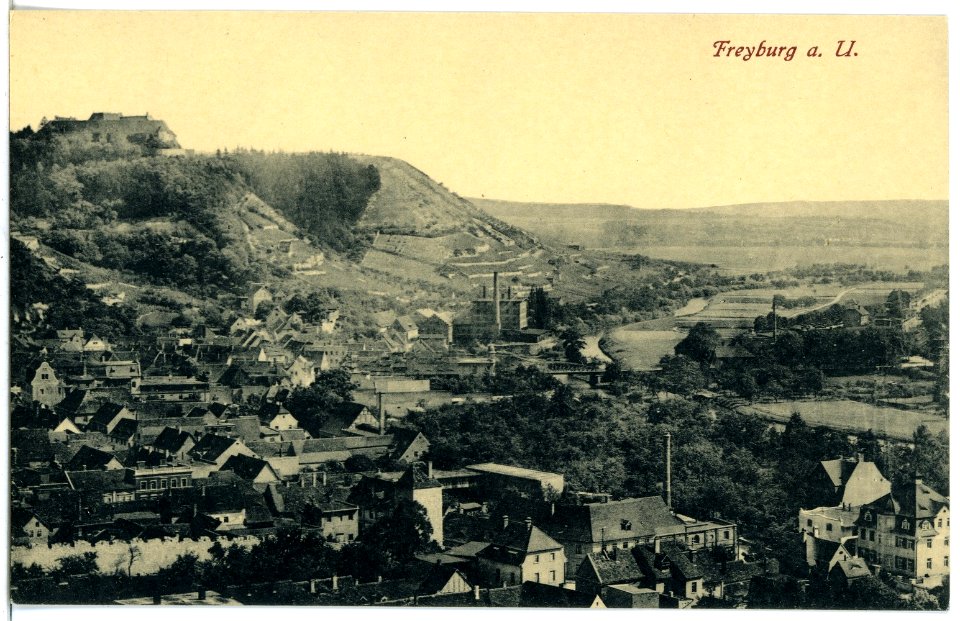 21198-Freyburg - Unstr.-1919-Blick auf Freyburg-Brück & Sohn Kunstverlag