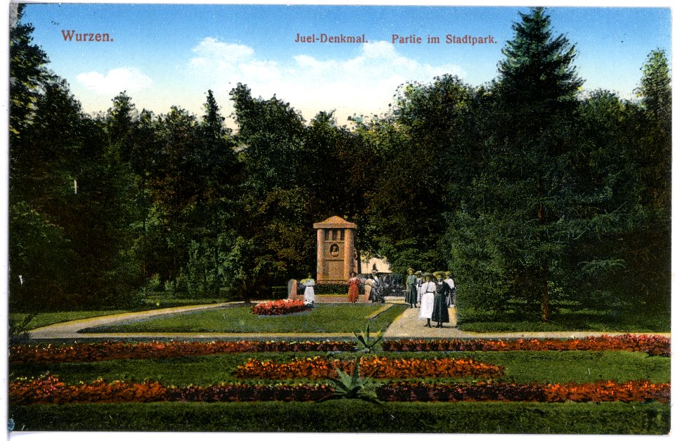 16794-Wurzen-1913-Juel-Denkmal im Stadtpark-Brück & Sohn Kunstverlag