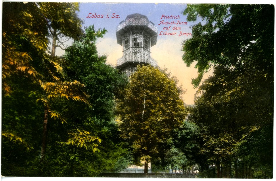 16788-Löbau-1913-Friedrich-August-Turm auf dem Löbauer Berg-Brück & Sohn Kunstverlag