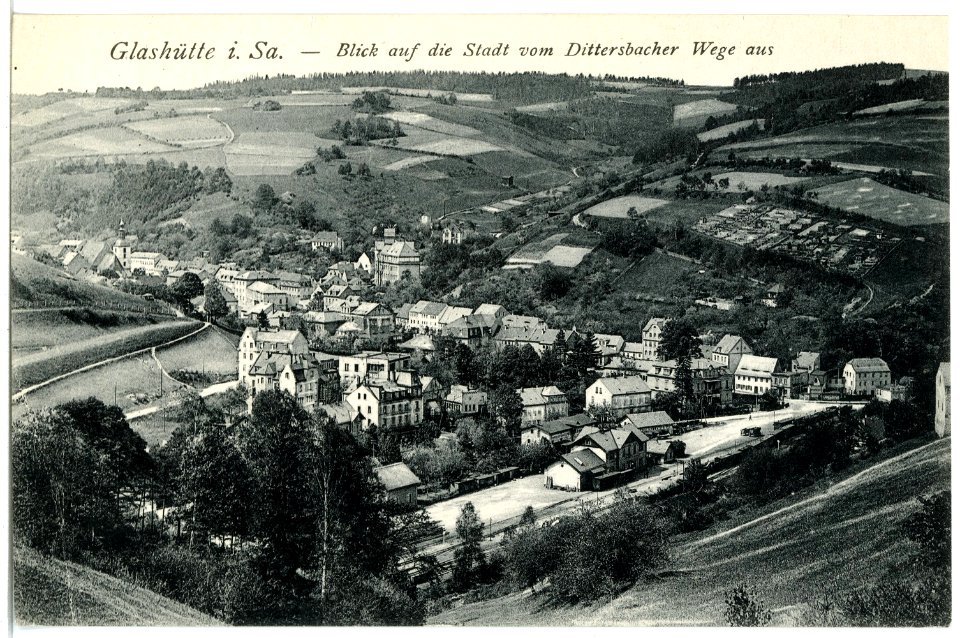 20565-Glashütte-1917-Blick auf Glashütte-Brück & Sohn Kunstverlag