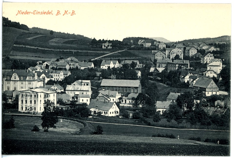 16818-Nieder-Einsiedel-1913-Blick auf Nieder-Einsiedel-Brück & Sohn Kunstverlag