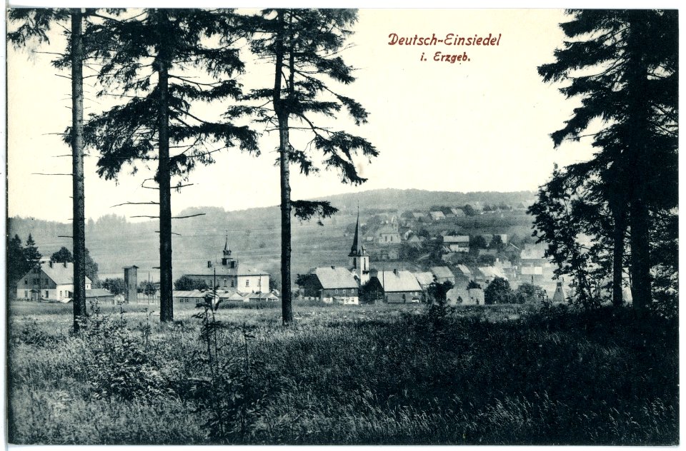 21112-Deutsch-Einsiedel-1919-Blick auf Deutsch-Einsiedel-Brück & Sohn Kunstverlag