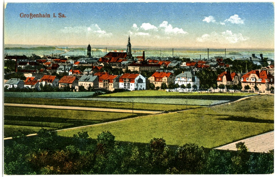 21000-Großenhain-1918-Blick auf Großenhain-Brück & Sohn Kunstverlag
