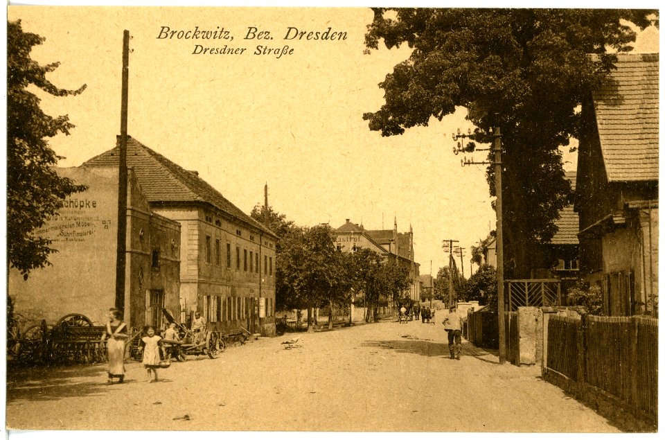 20994-Brockwitz-1918-Dresdner Straße-Brück & Sohn Kunstverlag