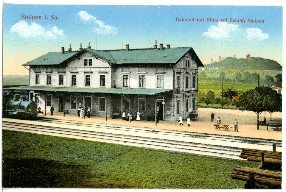 16857-Stolpen-1913-Bahnhof-Brück & Sohn Kunstverlag