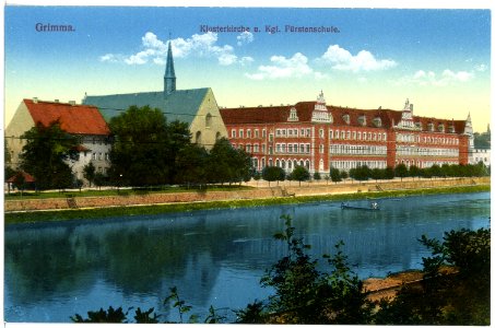 16796-Grimma-1913-Klosterkirche und Fürstenschule-Brück & Sohn Kunstverlag