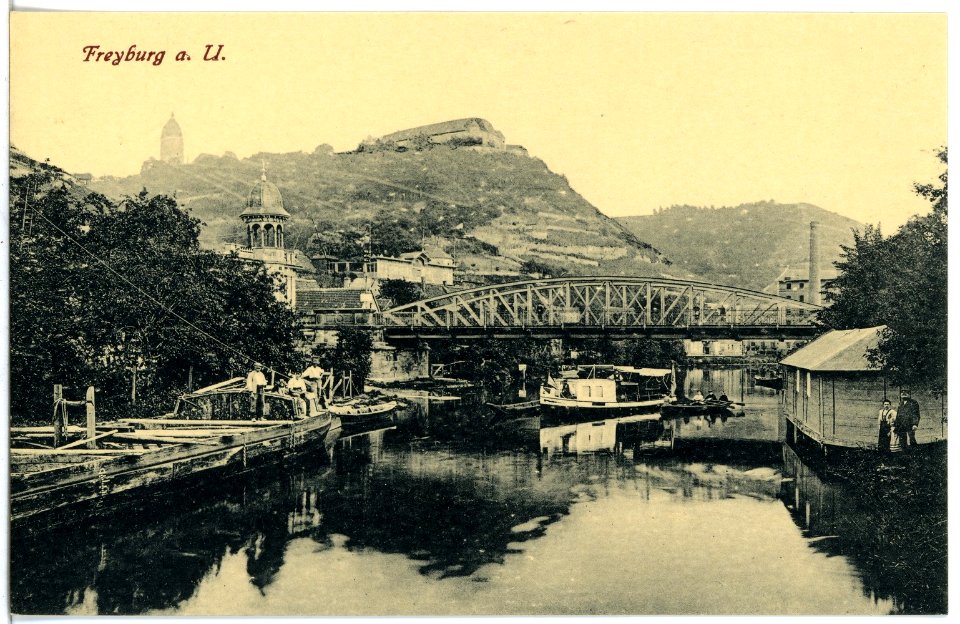 21192-Freyburg - Unstr.-1919-Blick auf die Neuenburg-Brück & Sohn Kunstverlag