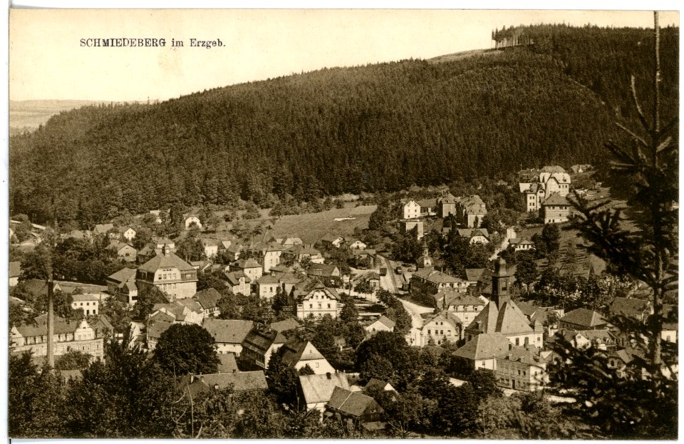 21279-Schmiedeberg-1919-Blick auf Schmiedeberg-Brück & Sohn Kunstverlag