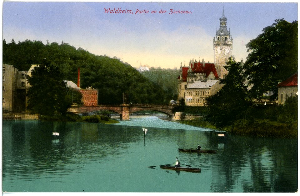 16843-Waldheim-1913-Partie an der Zschopau-Brück & Sohn Kunstverlag