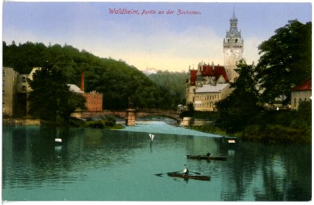 16843-Waldheim-1913-Partie an der Zschopau-Brück & Sohn Kunstverlag