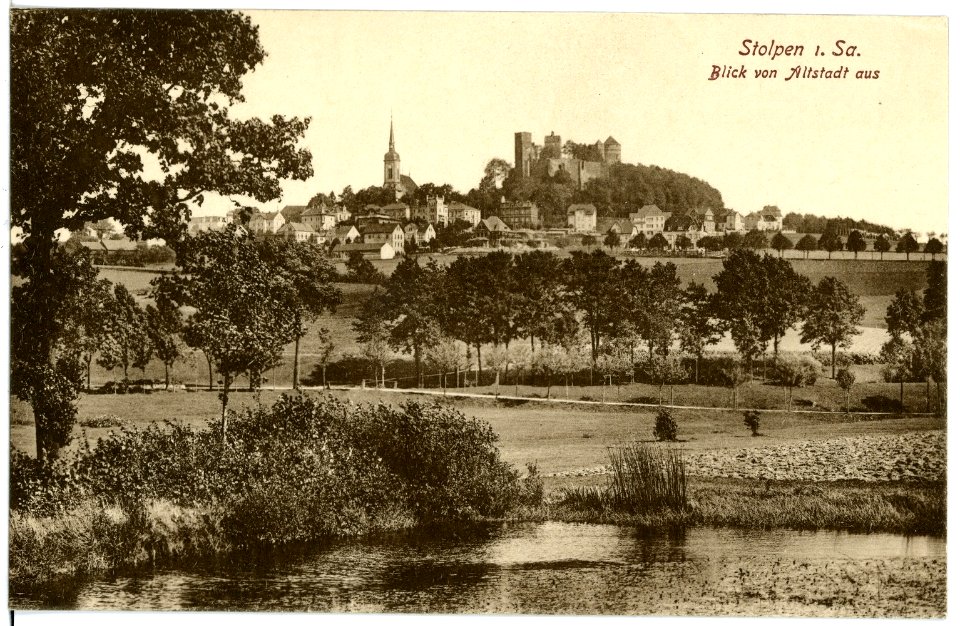16867-Stolpen-1913-Blick von Altstadt auf Stolpen-Brück & Sohn Kunstverlag