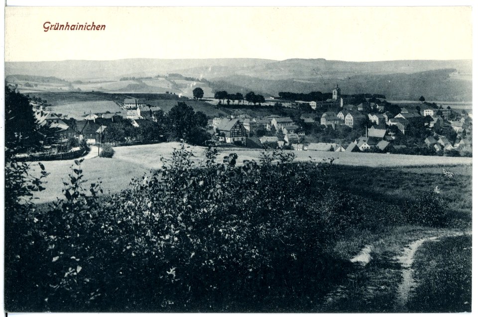 21168-Grünhainichen-1919-Blick auf Grünhainichen-Brück & Sohn Kunstverlag