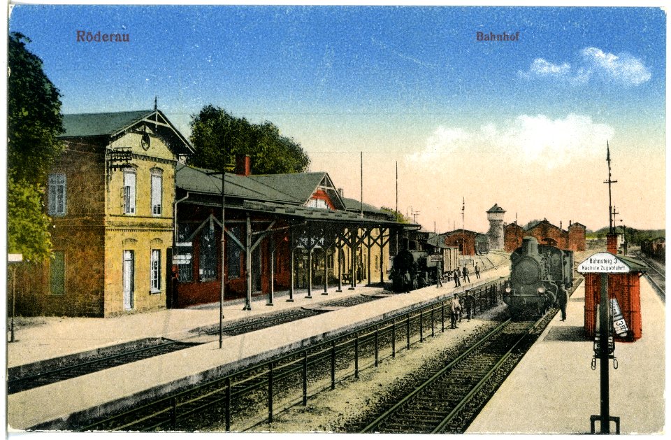 20999-Röderau-1918-Bahnhof-Brück & Sohn Kunstverlag