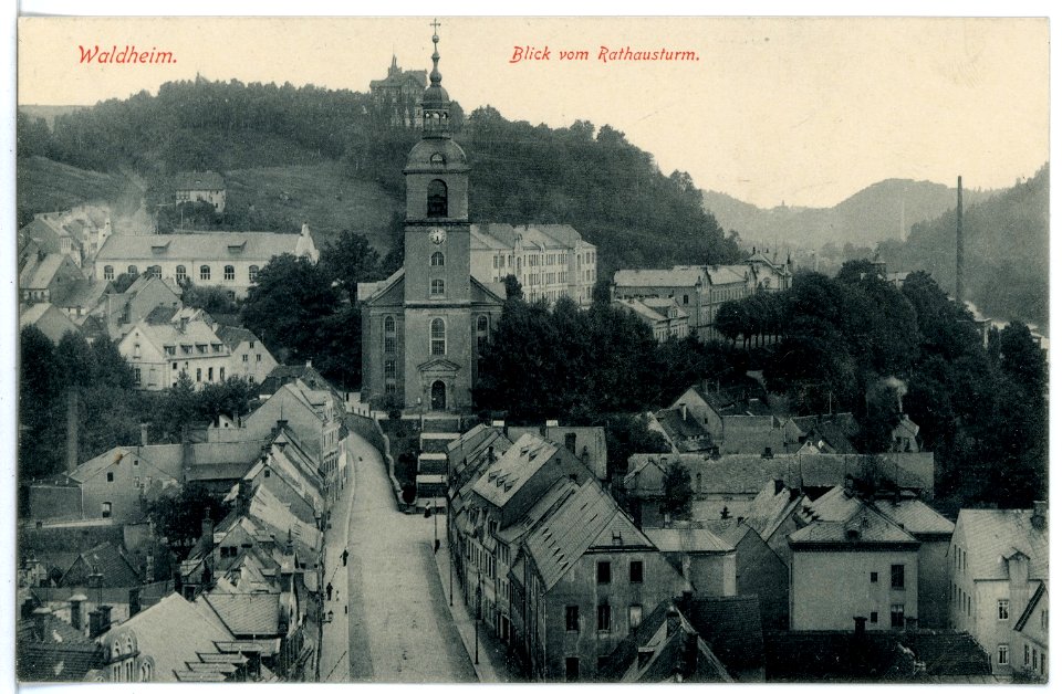 16507-Waldheim-1913-Blick vom Rathausturm auf Waldheim-Brück & Sohn Kunstverlag