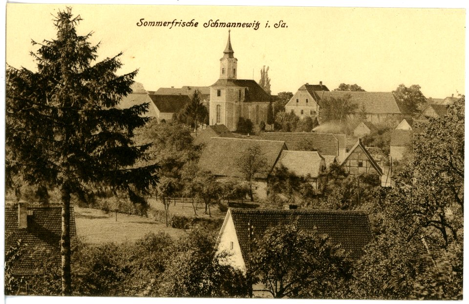 16921-Schmannewitz-1913-Blick auf Schmannewitz-Brück & Sohn Kunstverlag