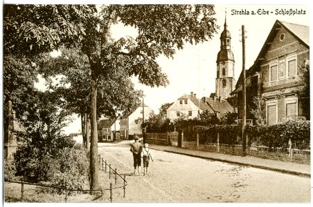 20584-Strehla-1917-Schloßplatz-Brück & Sohn Kunstverlag