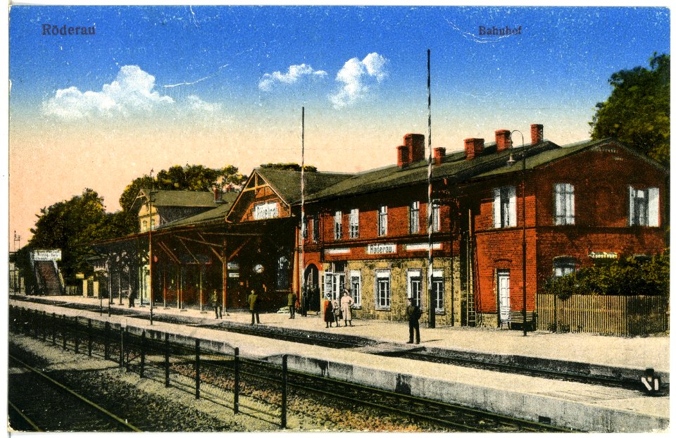 20998-Röderau-1918-Bahnhof-Brück & Sohn Kunstverlag