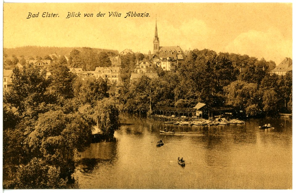 20580-Bad Elster-1917-Blick auf Bad Elster von der Villa Abbazia-Brück & Sohn Kunstverlag