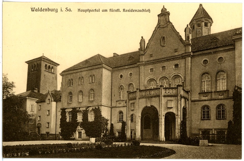 16601-Waldenburg-1913-Schloß Hauptportal-Brück & Sohn Kunstverlag
