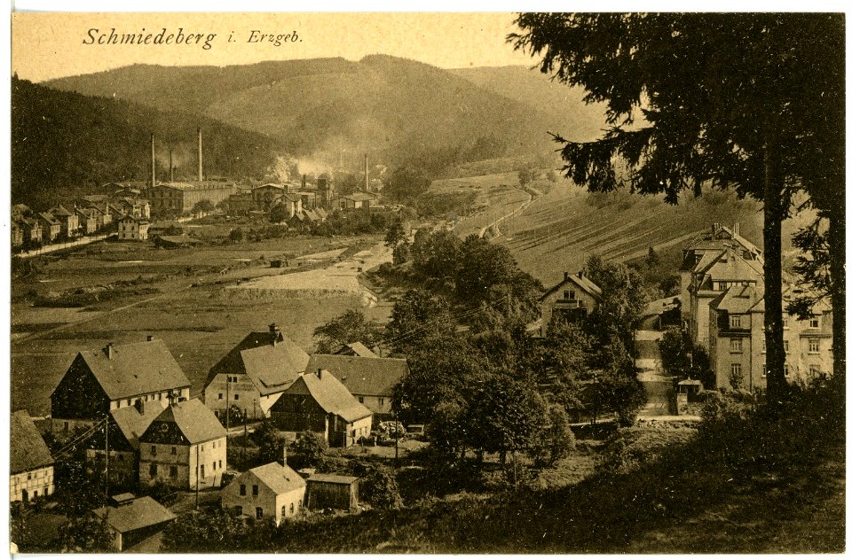 21282-Schmiedeberg-1919-Blick auf Schmiedeberg-Brück & Sohn Kunstverlag