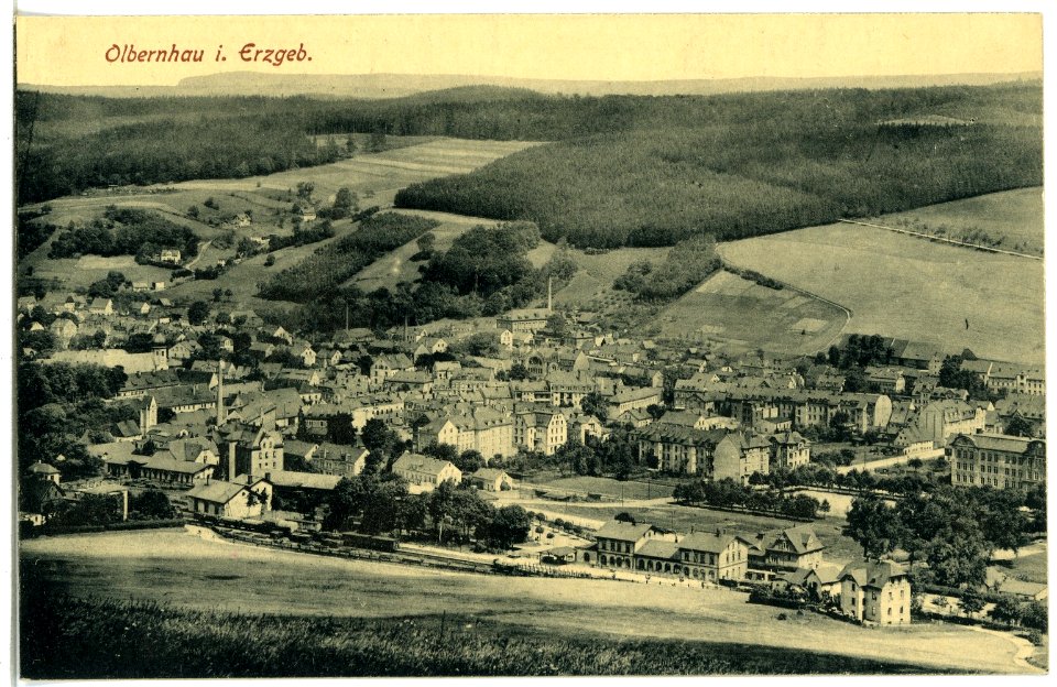 21140-Olbernhau-1919-Blick auf Olbernhau-Brück & Sohn Kunstverlag