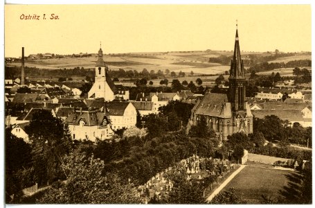 21327-Ostritz-1919-Blick auf Ostritz-Brück & Sohn Kunstverlag