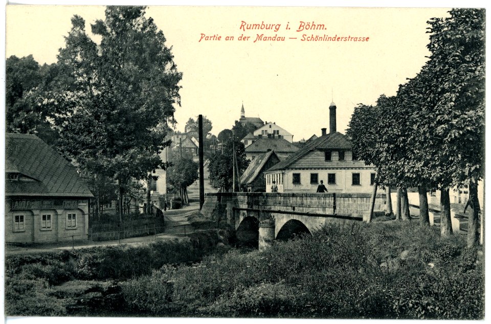 16903-Rumburg-1913-An der Mandaun - Schönlinder Straße-Brück & Sohn Kunstverlag