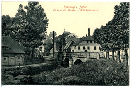 16903-Rumburg-1913-An der Mandaun - Schönlinder Straße-Brück & Sohn Kunstverlag