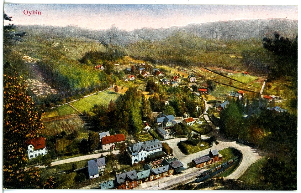 21337-Oybin-1919-Blick auf Oybin-Brück & Sohn Kunstverlag
