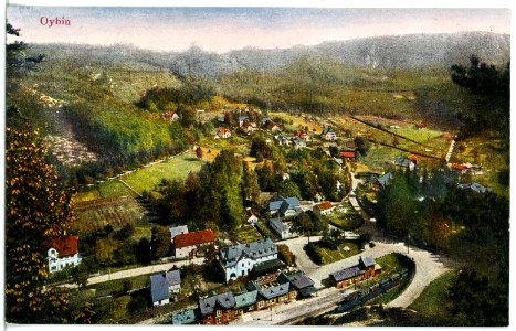 21337-Oybin-1919-Blick auf Oybin-Brück & Sohn Kunstverlag
