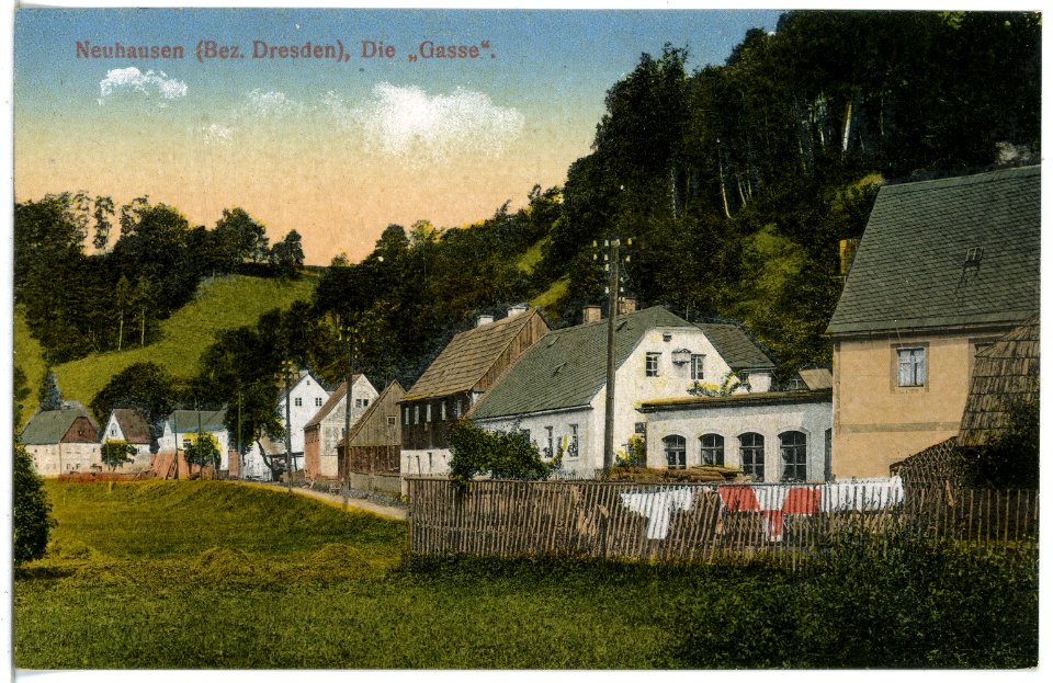 21131-Neuhausen-1919-Die Gasse-Brück & Sohn Kunstverlag