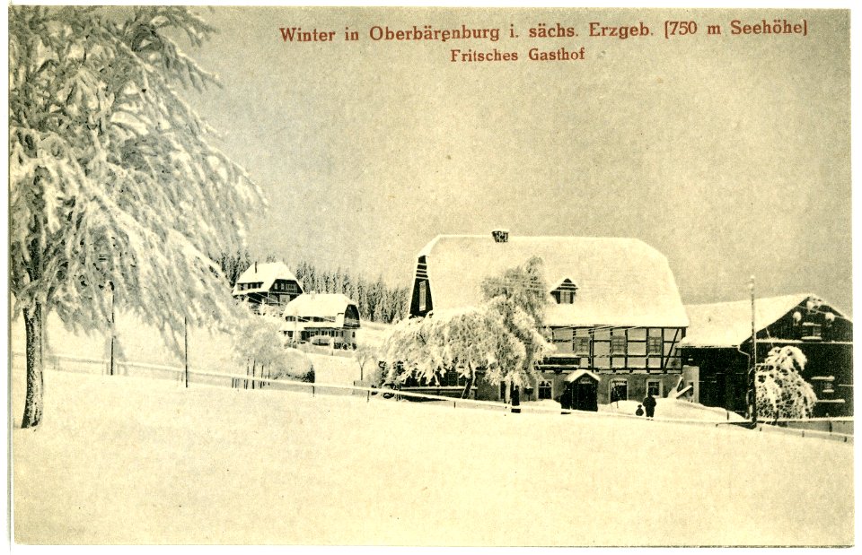 21390-Oberbärenburg-1919-Fritsches Gasthof im Winter-Brück & Sohn Kunstverlag