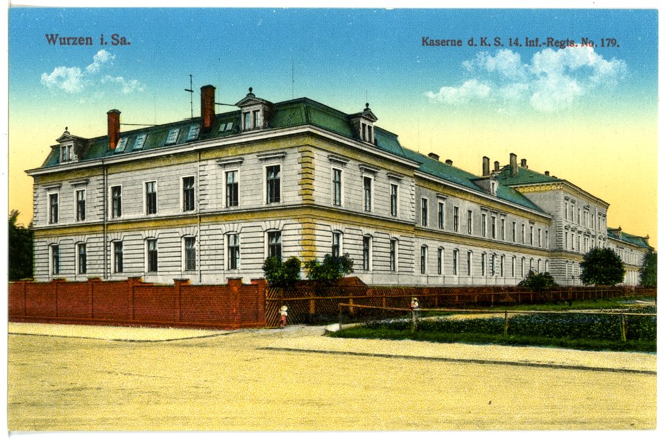 16790-Wurzen-1913-Kaserne des 14. Königlich Sächsischen Infanterie-Regiment Nr. 179-Brück & Sohn Kunstverlag