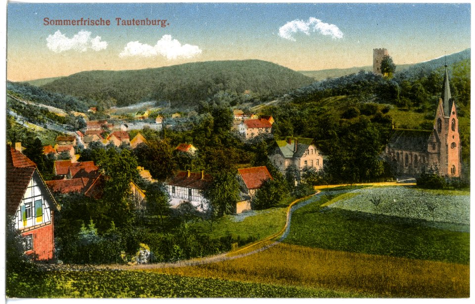 21211-Tautenburg-1919-Blick auf Tautenburg-Brück & Sohn Kunstverlag