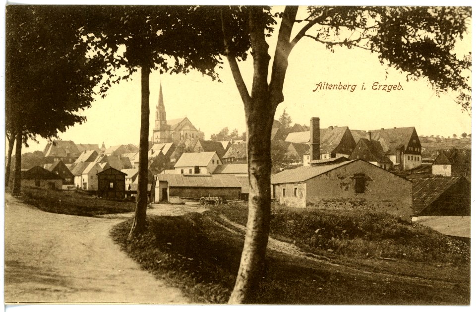 16953-Altenberg-1913-Blick auf Altenberg-Brück & Sohn Kunstverlag