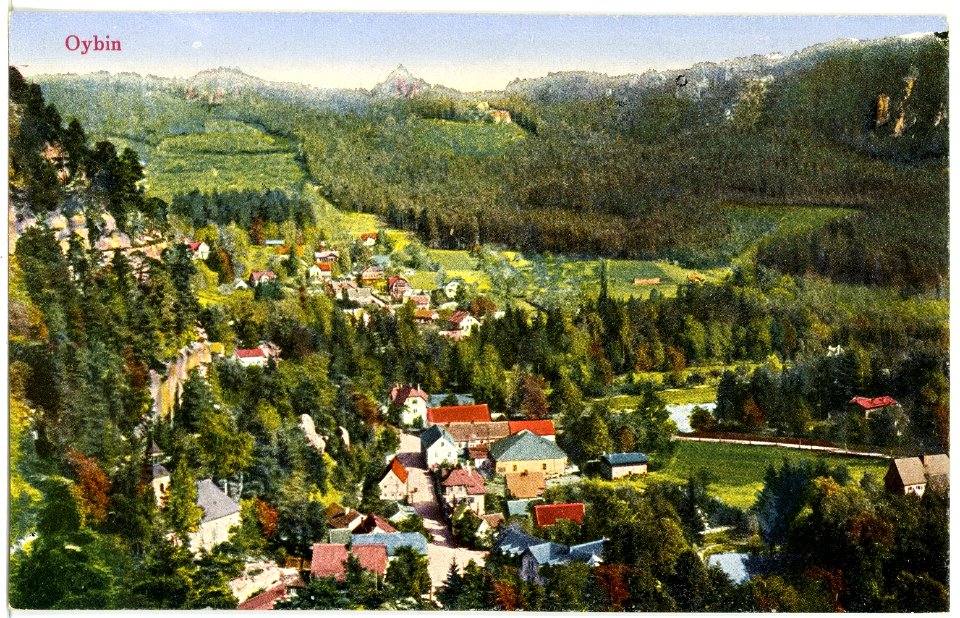 21336-Oybin-1919-Blick auf Oybin-Brück & Sohn Kunstverlag