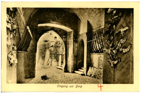 16588-Kriebstein-1913-Eingang zur Burg Kriebstein-Brück & Sohn Kunstverlag
