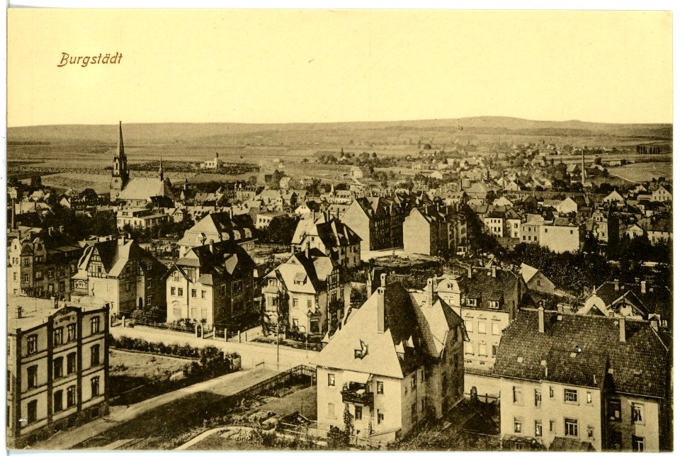 17495-Burgstädt-1914-Blick auf Burgstädt-Brück & Sohn Kunstverlag